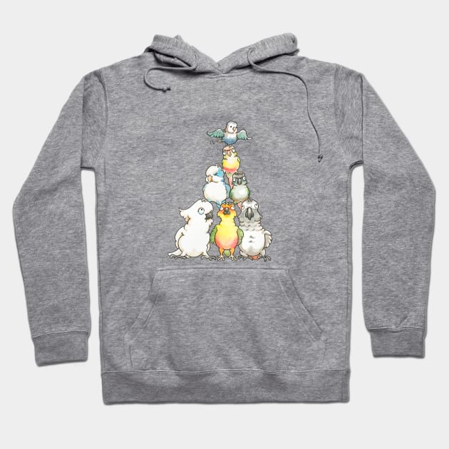 Bird Pile Hoodie by Bird Dad